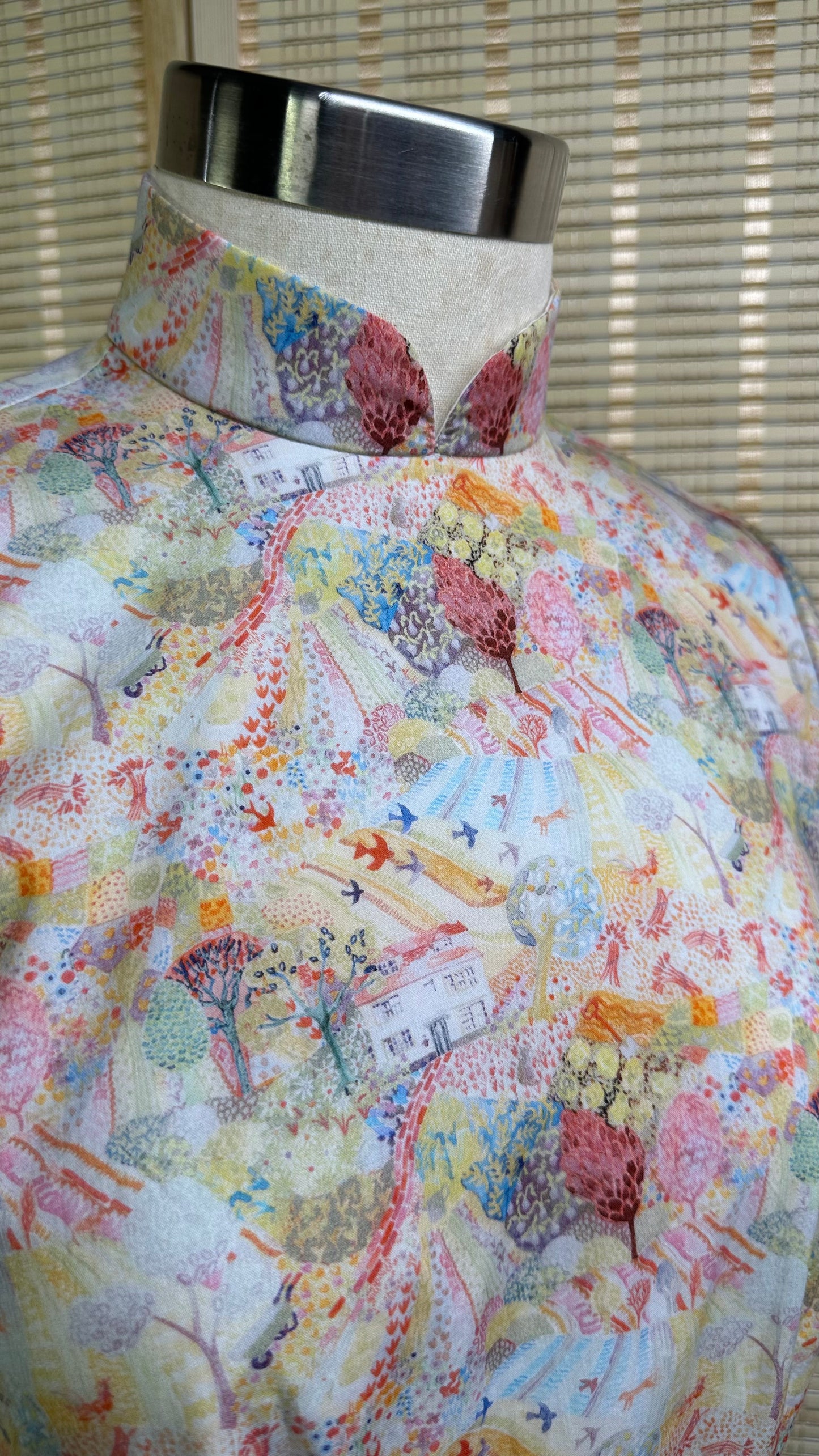 💐 Joyful Village Baumwoll-Cheongsam