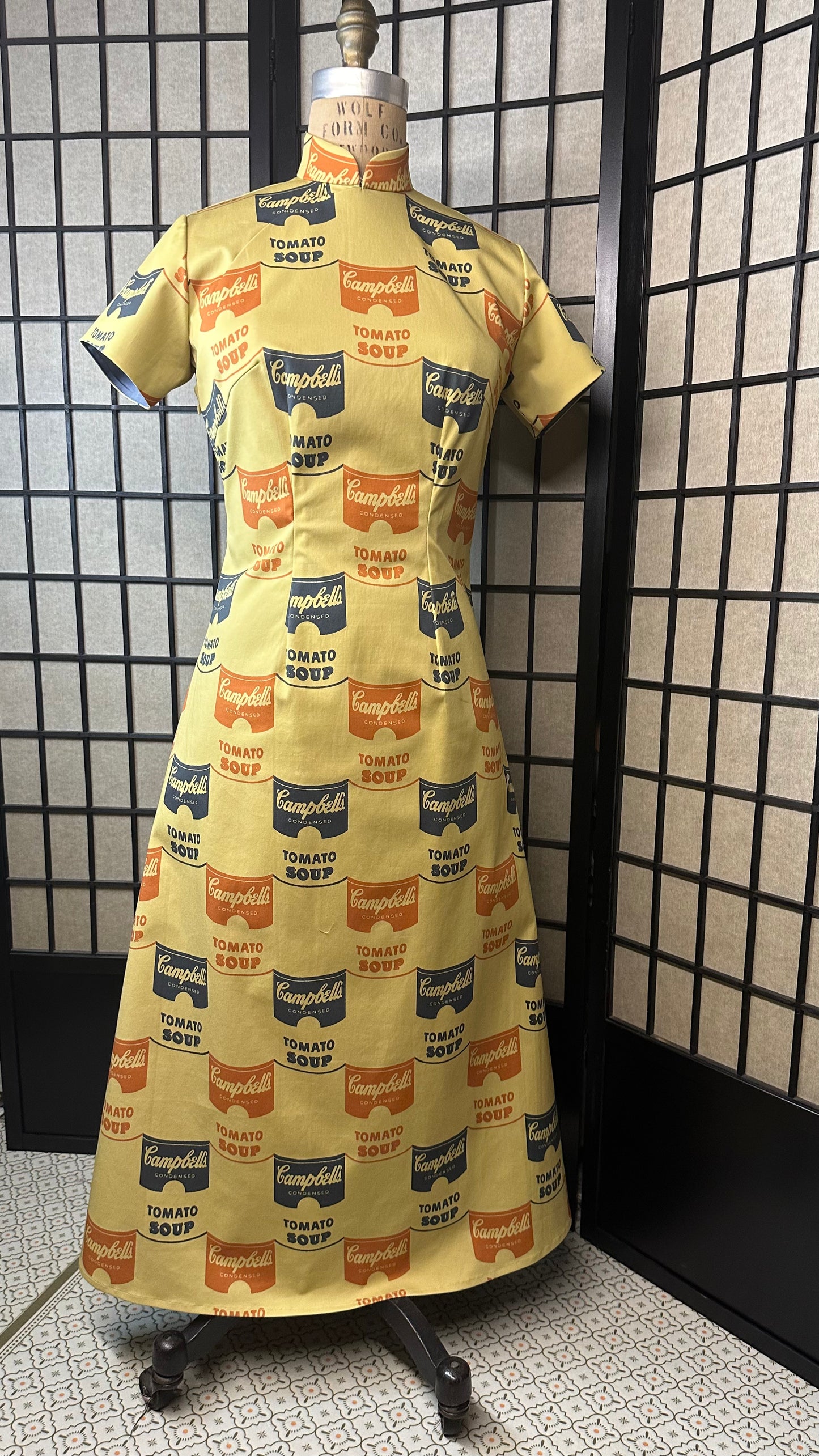 🥫Campbell Soup A-Linien-Cheongsam