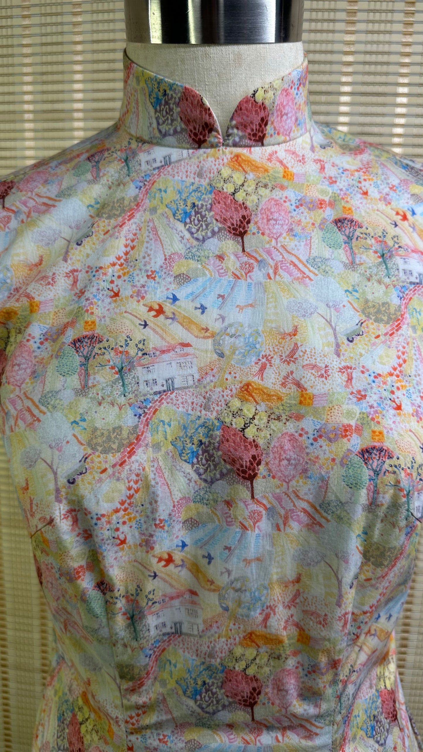 💐 Joyful Village Baumwoll-Cheongsam
