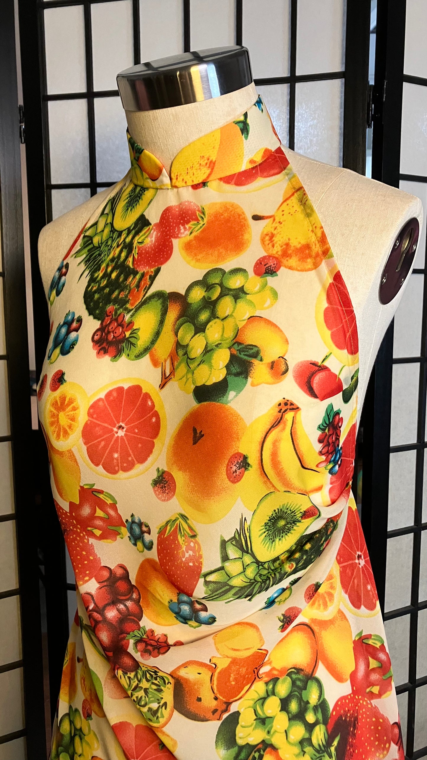 🍊Fruchtig 🍇🥝🍓Cheongsam auf Bias