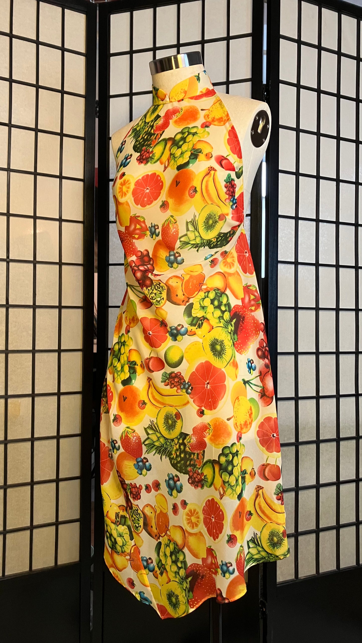 🍊Fruchtig 🍇🥝🍓Cheongsam auf Bias