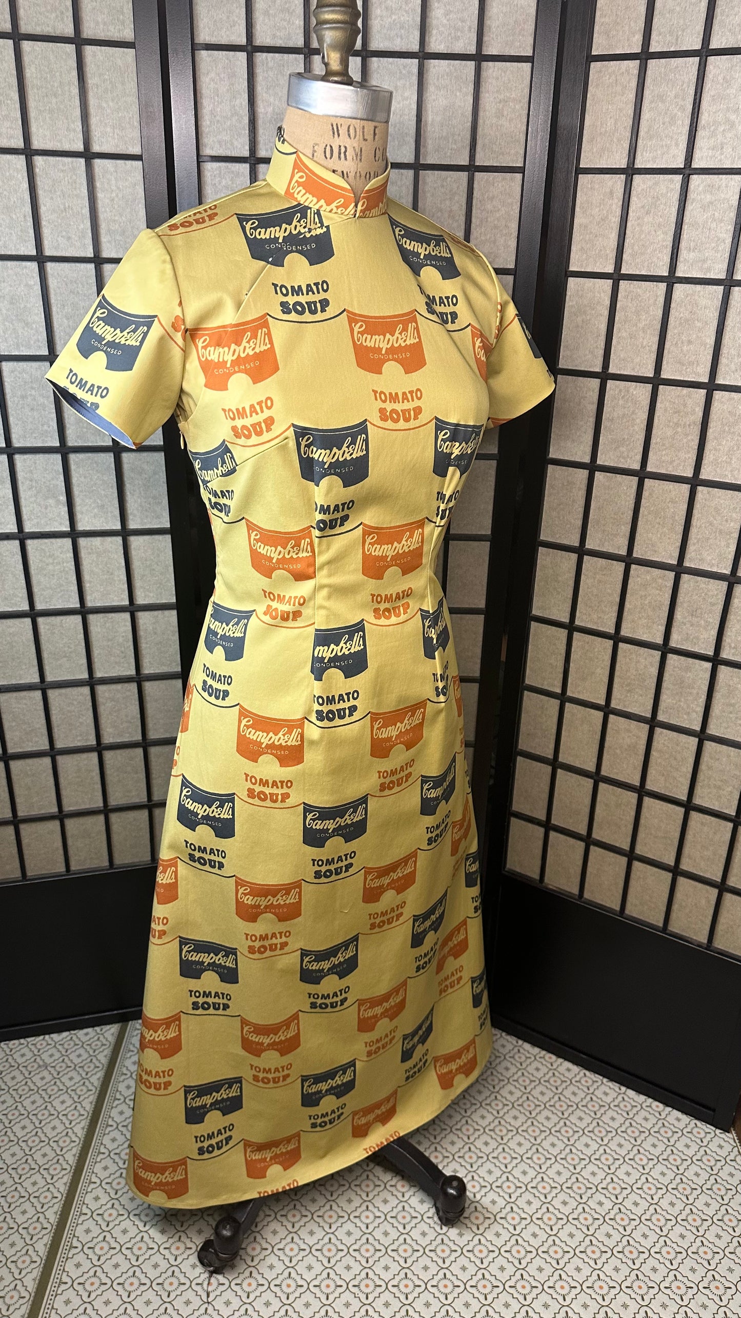 🥫Campbell Soup A-Linien-Cheongsam
