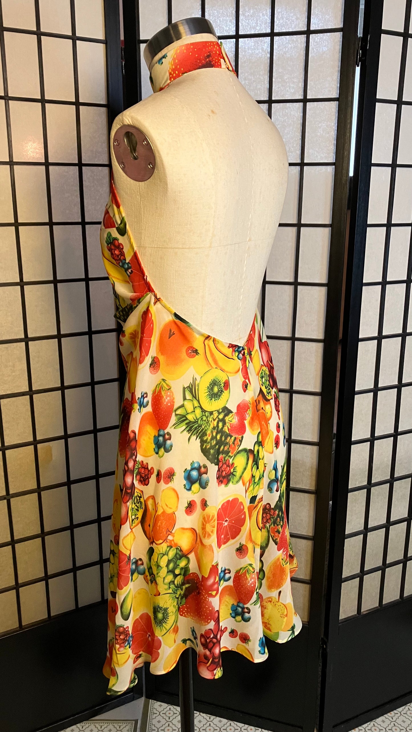 🍊Fruchtig 🍇🥝🍓Cheongsam auf Bias