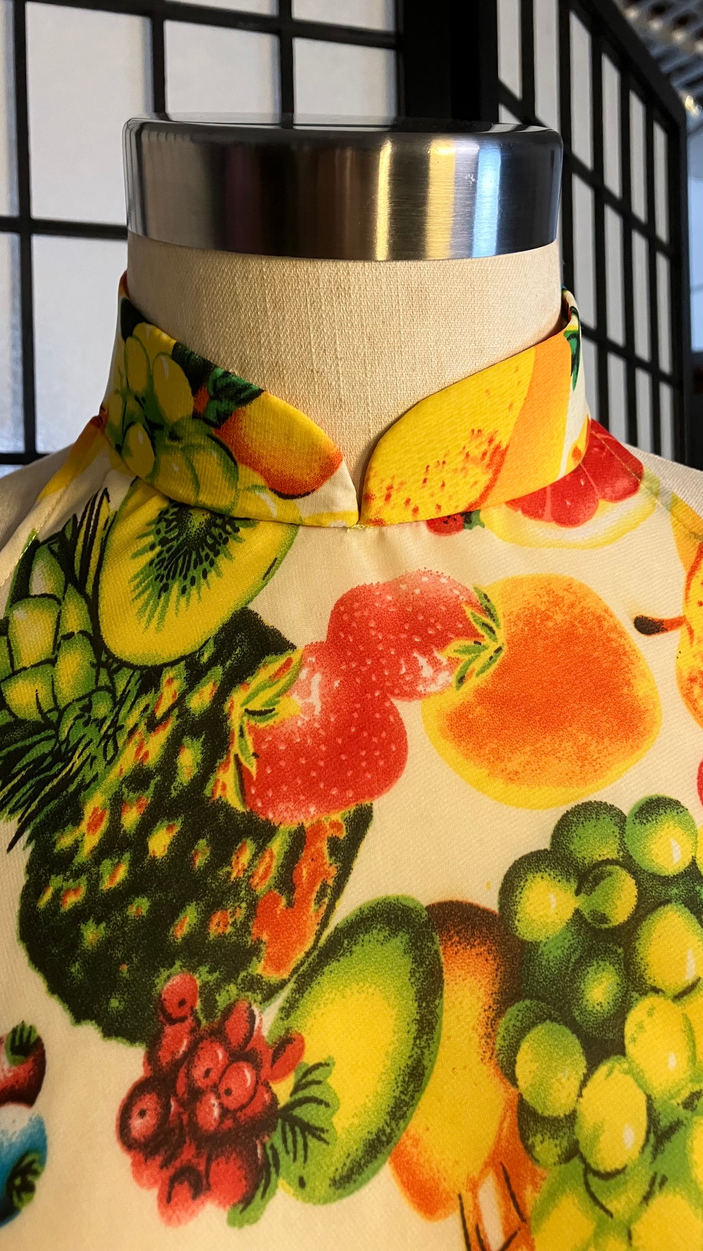 🍊Fruchtig 🍇🥝🍓Cheongsam auf Bias