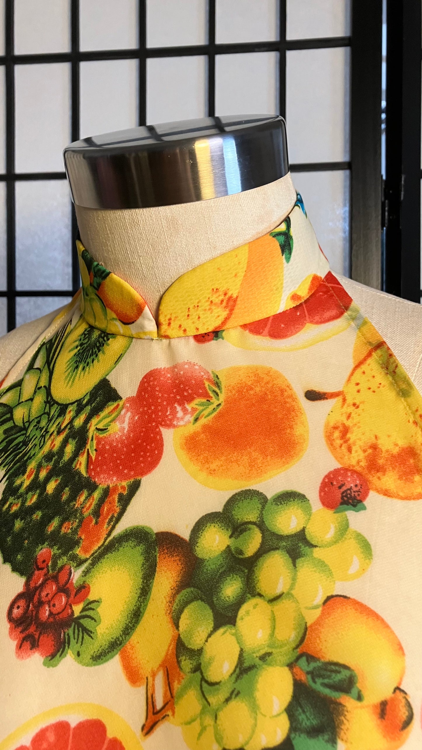 🍊Fruchtig 🍇🥝🍓Cheongsam auf Bias