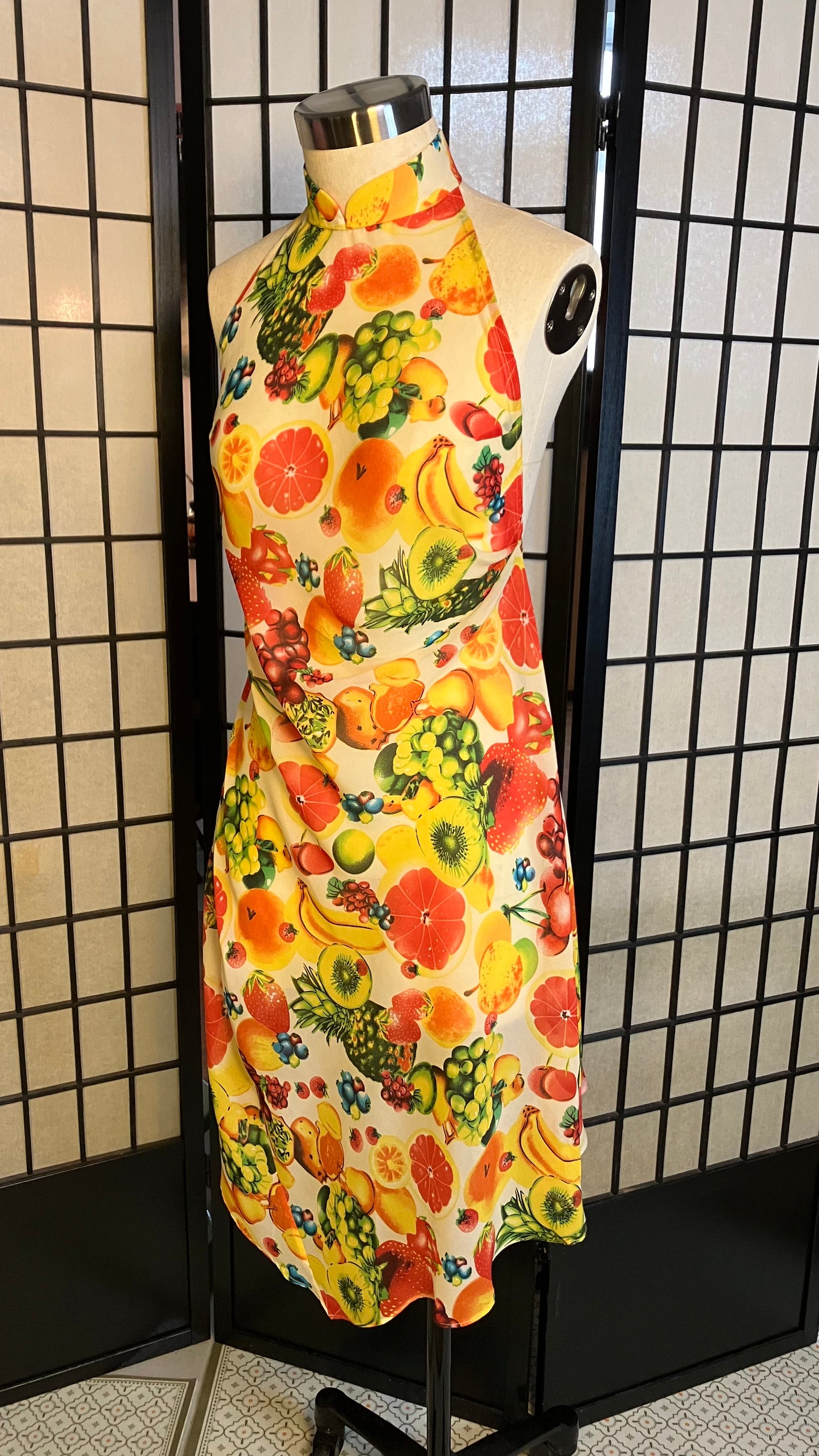 🍊Fruchtig 🍇🥝🍓Cheongsam auf Bias