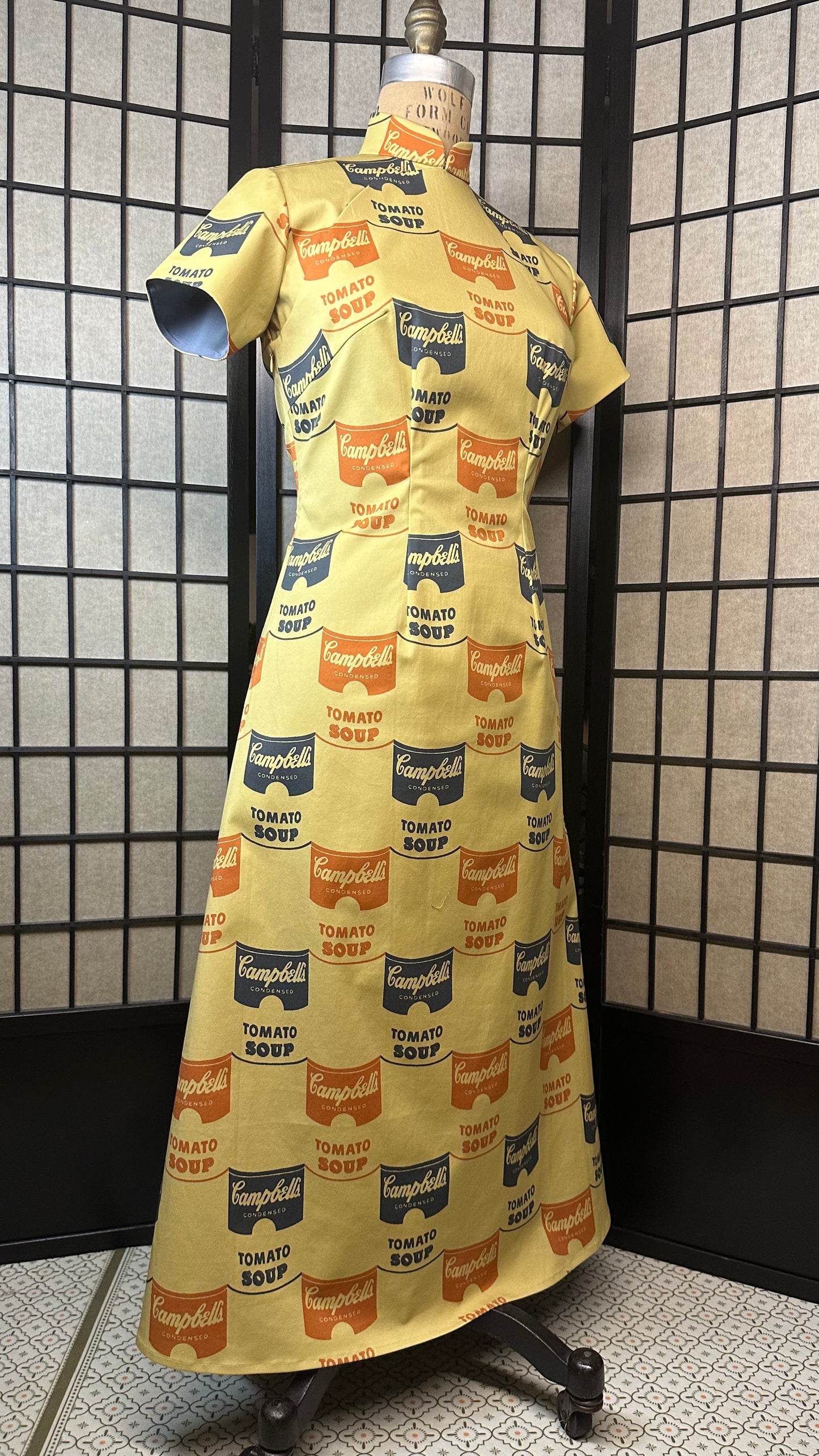 🥫Campbell Soup A-Linien-Cheongsam
