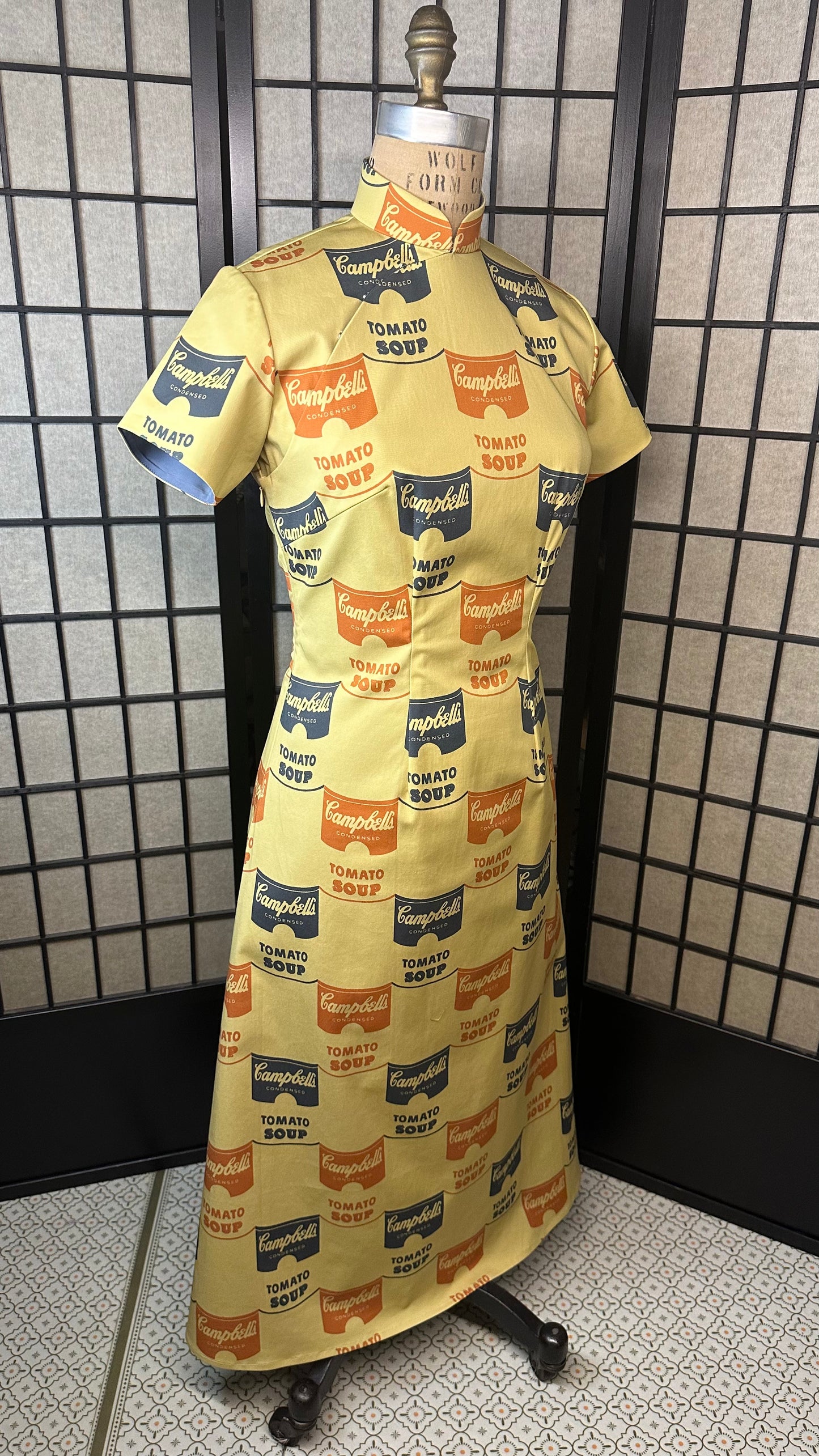 🥫Campbell Soup A-Linien-Cheongsam