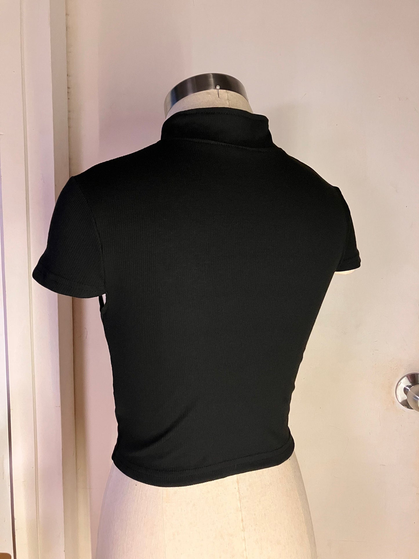 Modern Qipao / Cheongsam halter tank | black grey gray | stretchy Jersey knit elastic comfy y2k euphoria 2000s cropped cute summer crop top - 企直啲 Stand Tall D