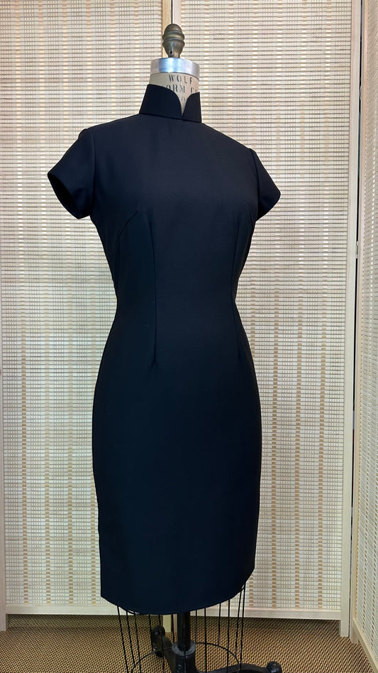 ♥ Merino Wool Little Black Cheongsam