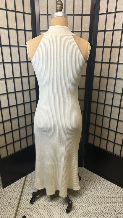 ❄️ Wool Knit stretch thicc white Qipao dress