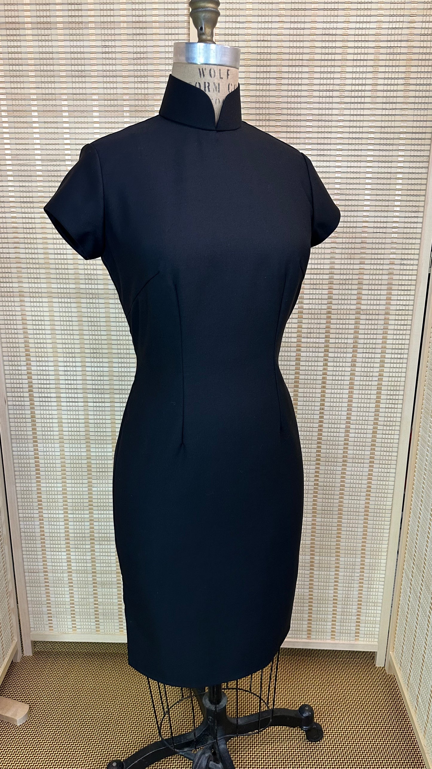 ♥ Merino Wool Little Black Cheongsam