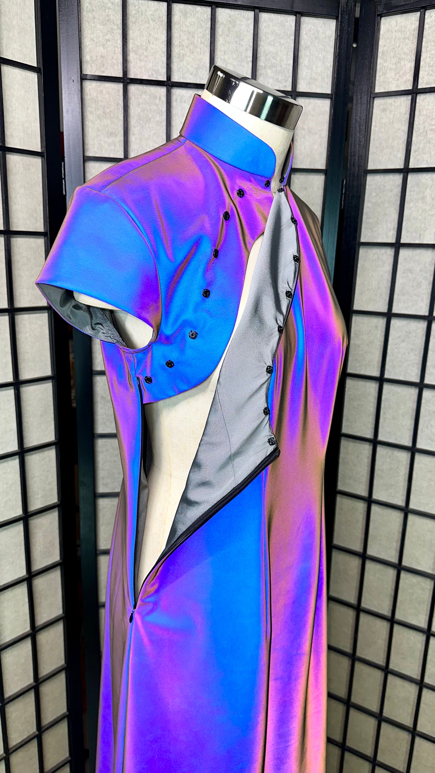 ⚡ 3M Reflective Stretchy Cheongsam A-Line