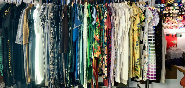 WF studio garment rack flash