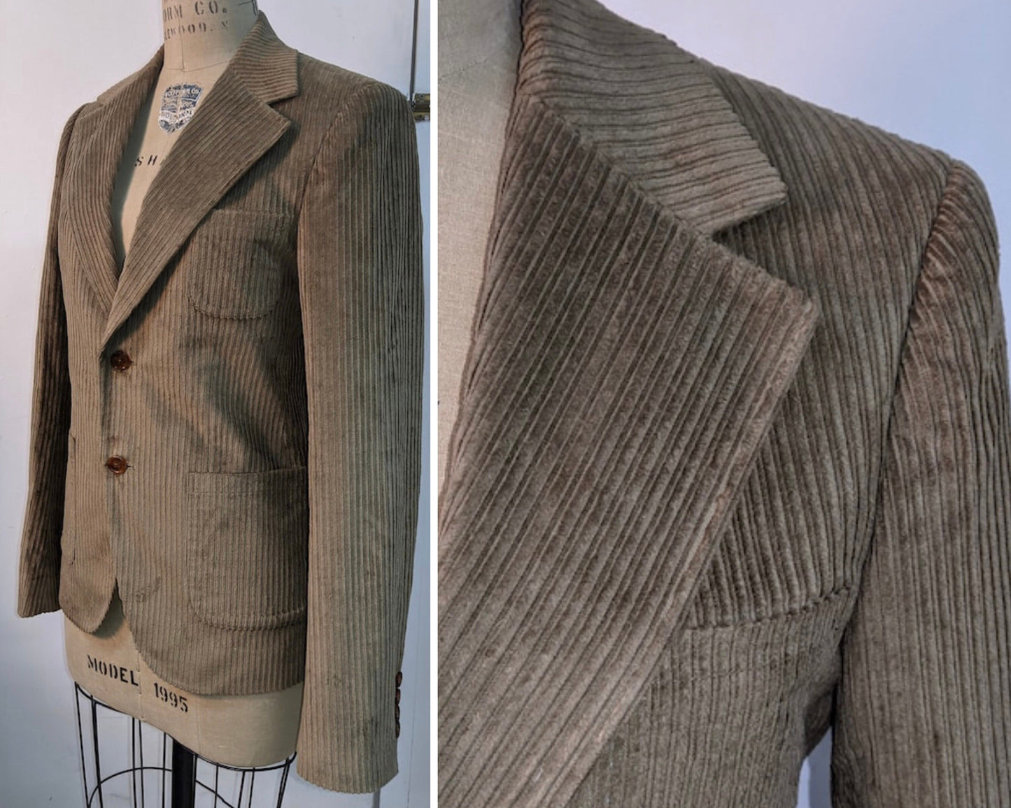 Corduroy Jacket [Tailor-Made] (Bemberg Lined) | Brown stripes texture cotton textile | bespoke make to measure tailor made jacket customize - 企直啲 Stand Tall D