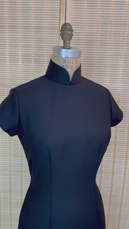 ♥ Merino Wool Little Black Cheongsam