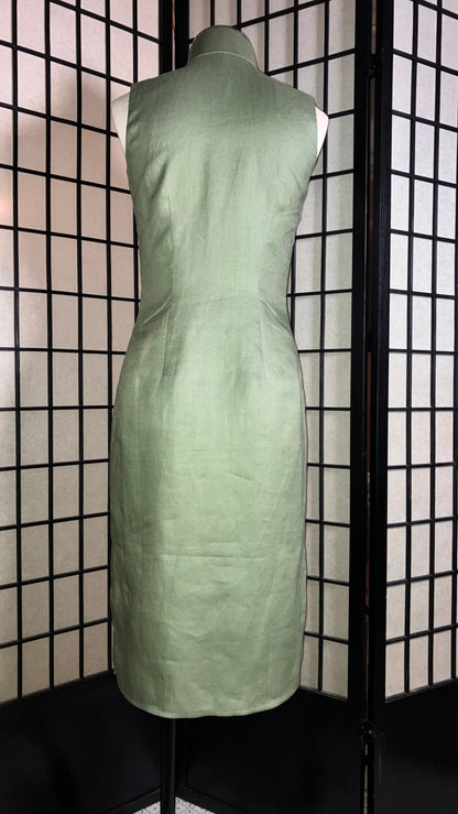 🥑 Avocado Linen Cheongsam - 企直啲 Stand Tall D