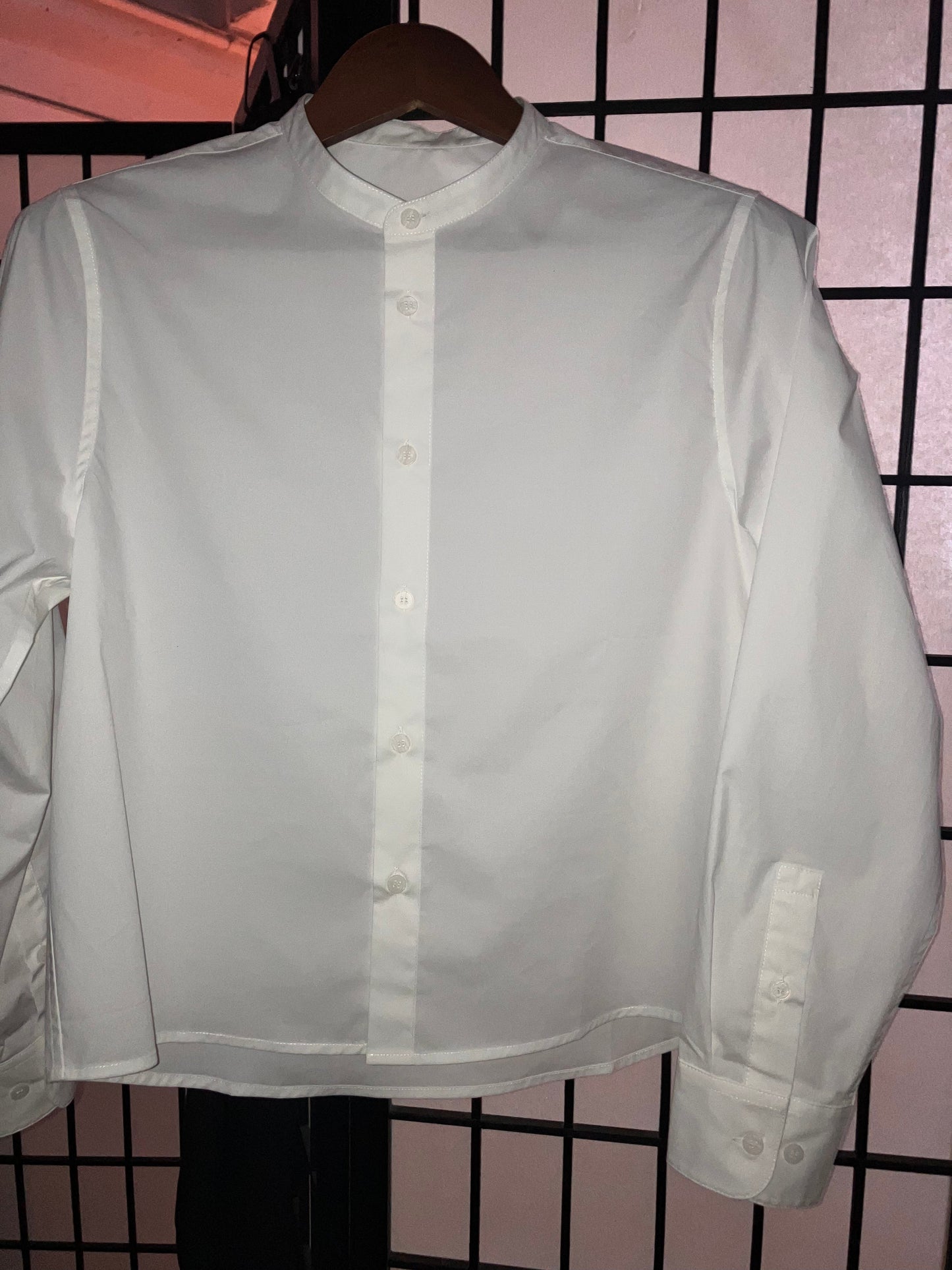 🗒 Cotton Mandarin Shirt - 企直啲 Stand Tall D