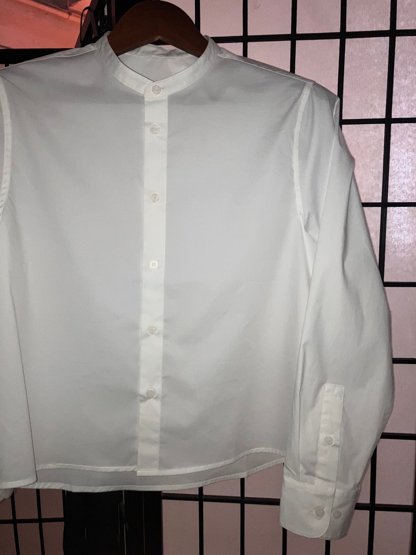 🗒 Cotton Mandarin Shirt - 企直啲 Stand Tall D