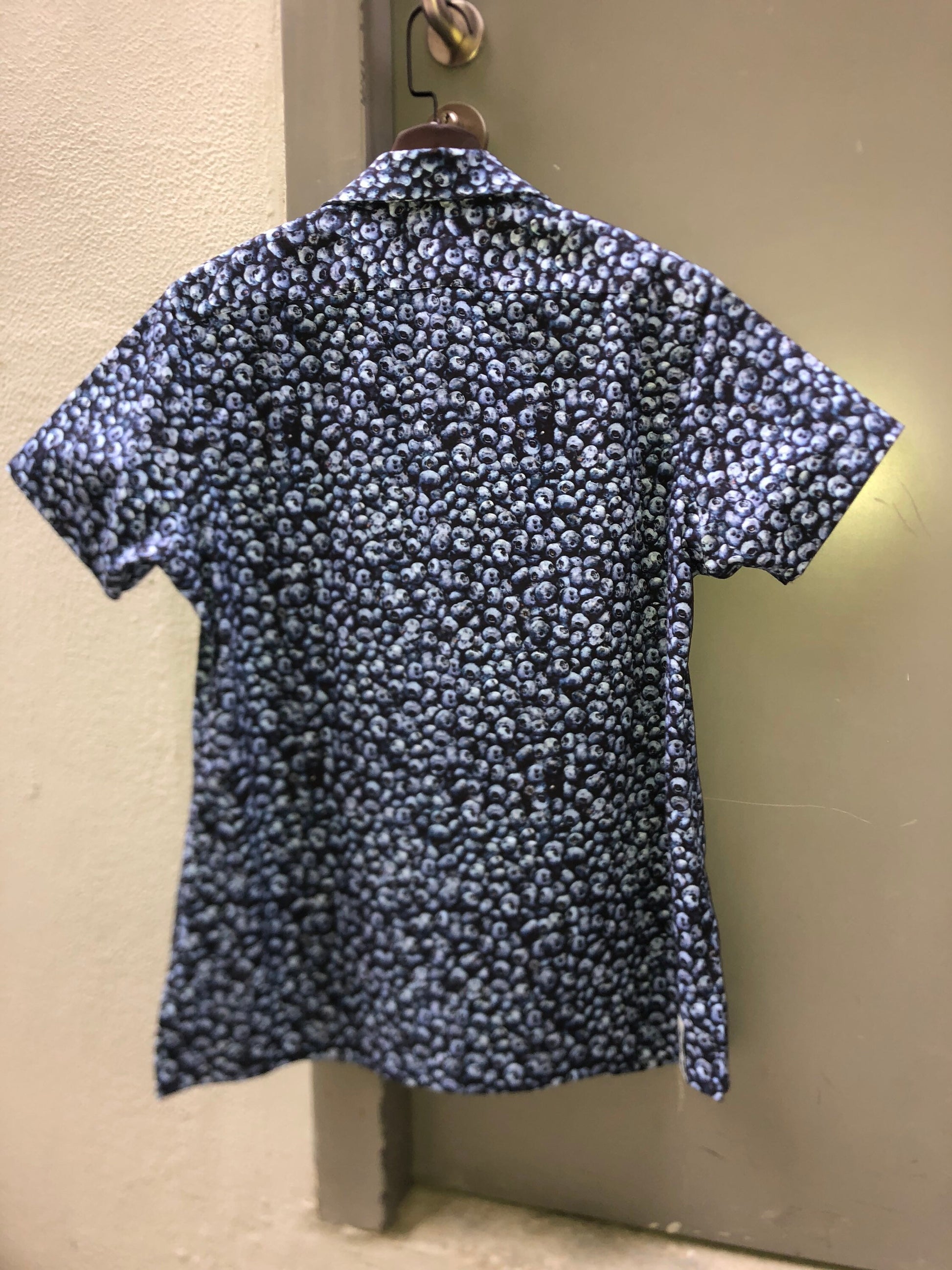 Aloha Short Sleeves Shirt [Tailor-Made] | Blueberry Print Cotton - 企直啲 Stand Tall D