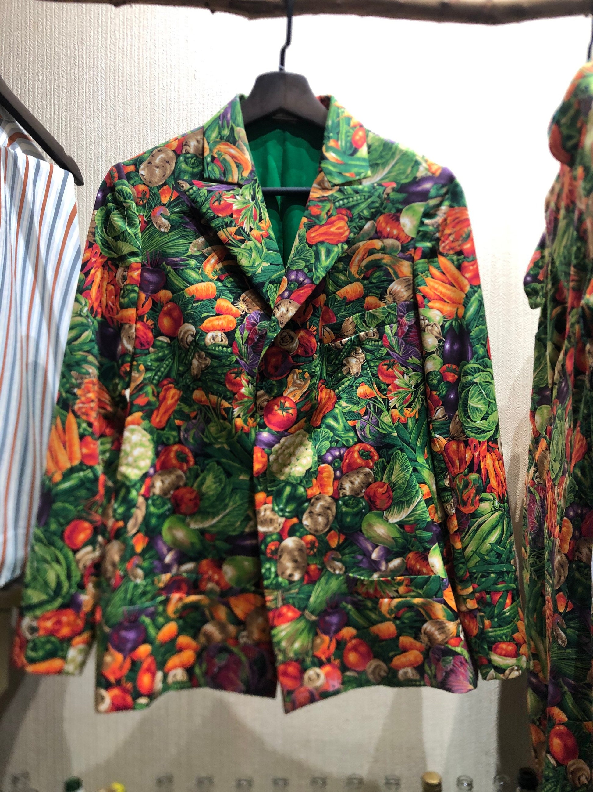 Blazer Jacket [Tailor-Made] (Fully Lined) | Eat-Your-Veggie Print | FREE SHIPPING - 企直啲 Stand Tall D