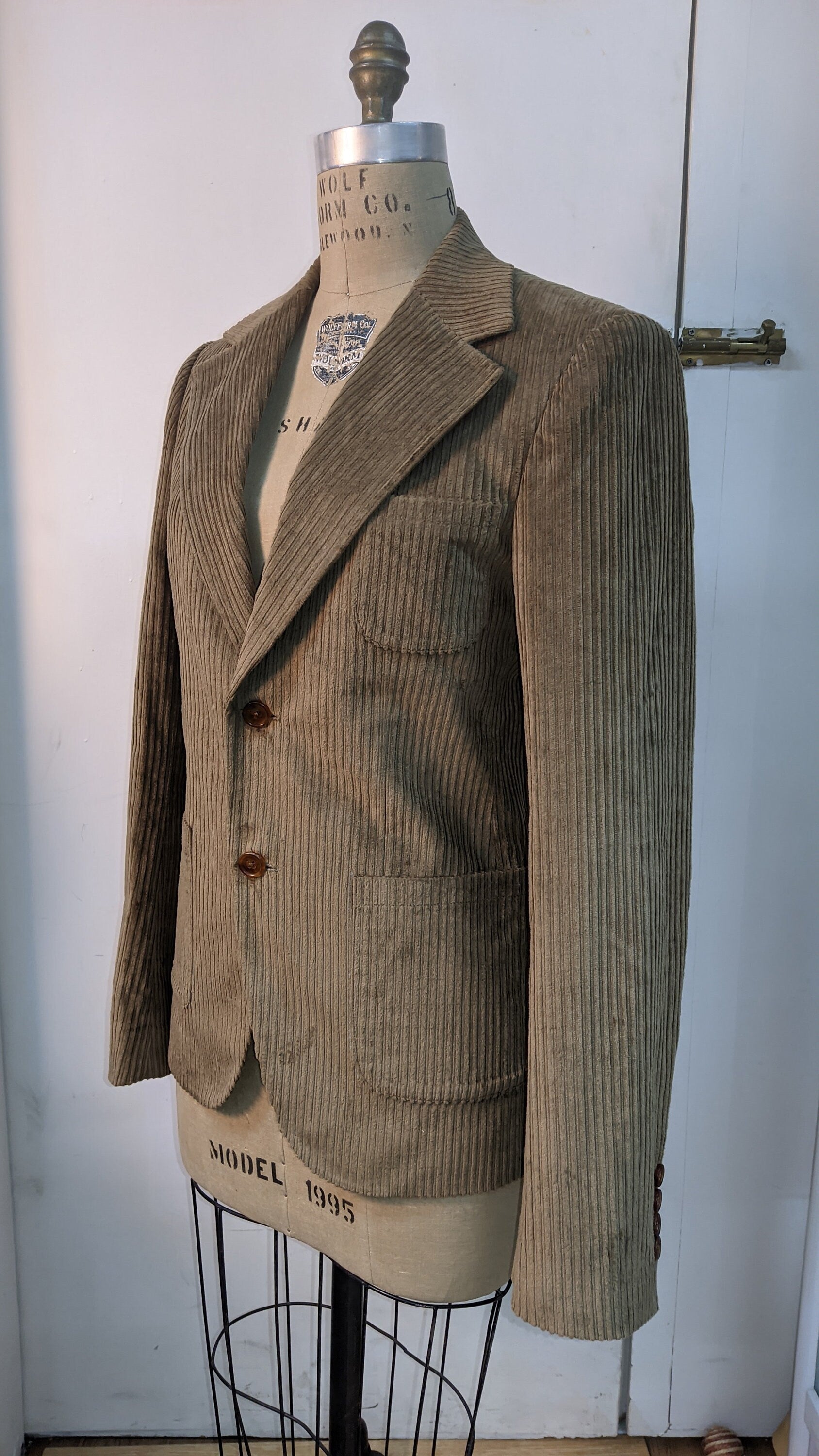 Corduroy Jacket [Tailor-Made] (Bemberg Lined) | Brown stripes texture cotton textile | bespoke make to measure tailor made jacket customize - 企直啲 Stand Tall D