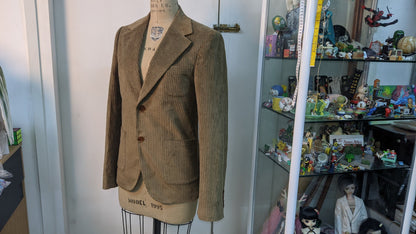 Corduroy Jacket [Tailor-Made] (Bemberg Lined) | Brown stripes texture cotton textile | bespoke make to measure tailor made jacket customize - 企直啲 Stand Tall D