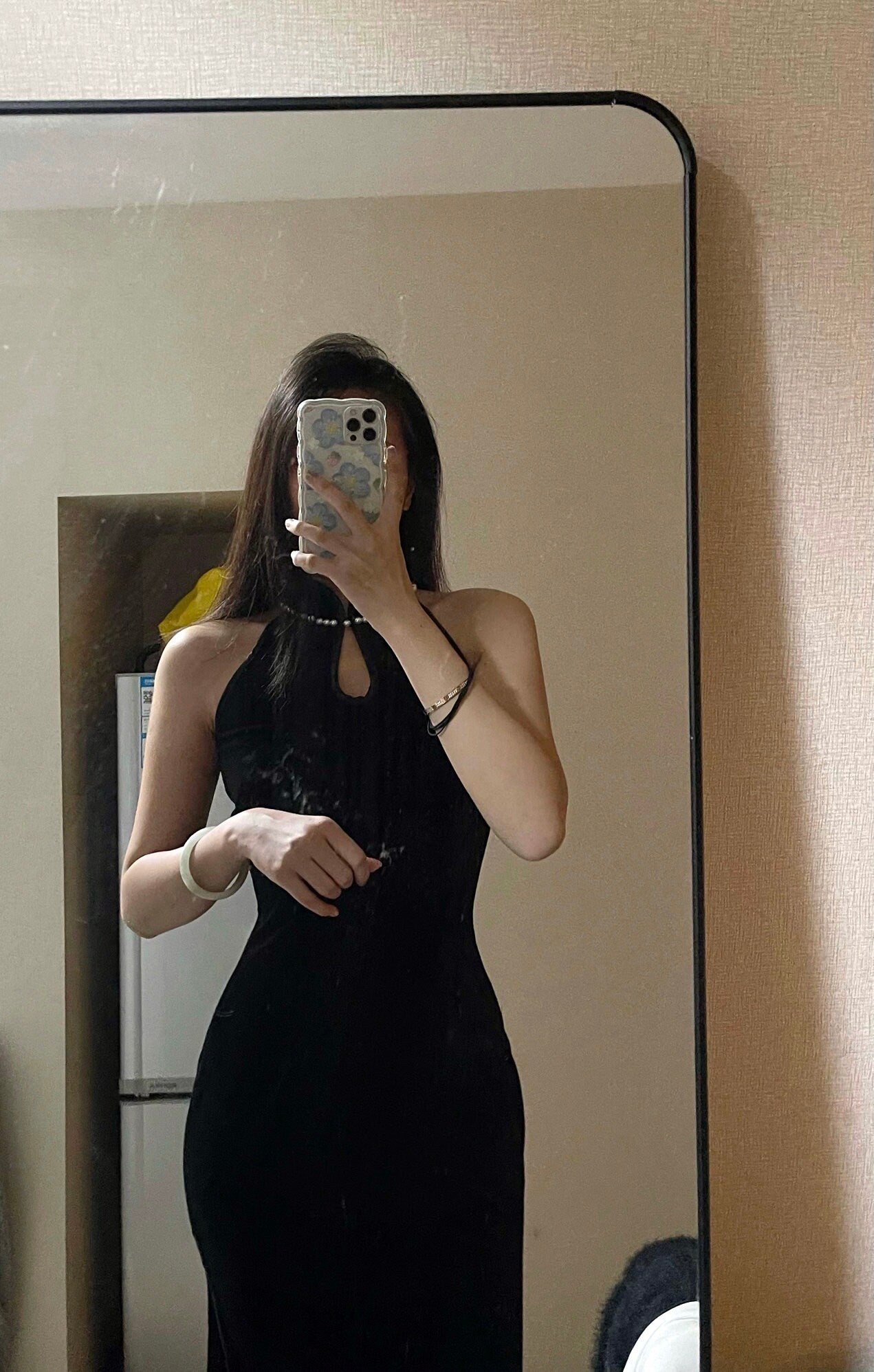Black velvet stretchy CheongSam qipao Dress [Tailor-Made] | made to measure any plus size tailormade stretch bespoke halter sleeveless LBD - 企直啲 Stand Tall D