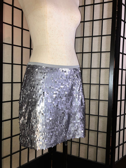 Disco ball Skirt | Silver sequins sparkling [Tailor-Made] | ANY size ,plus size,  custom length waist style cutting a line pencil metallic - 企直啲 Stand Tall D