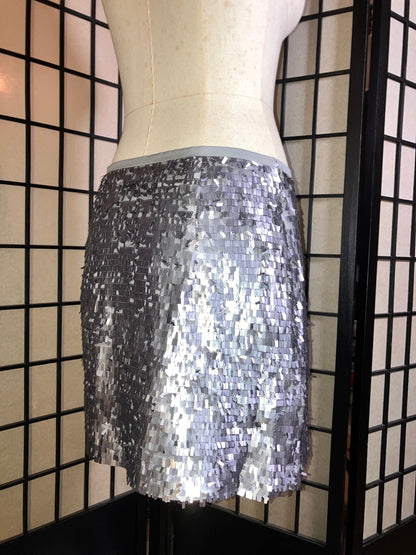 Disco ball Skirt | Silver sequins sparkling [Tailor-Made] | ANY size ,plus size,  custom length waist style cutting a line pencil metallic - 企直啲 Stand Tall D