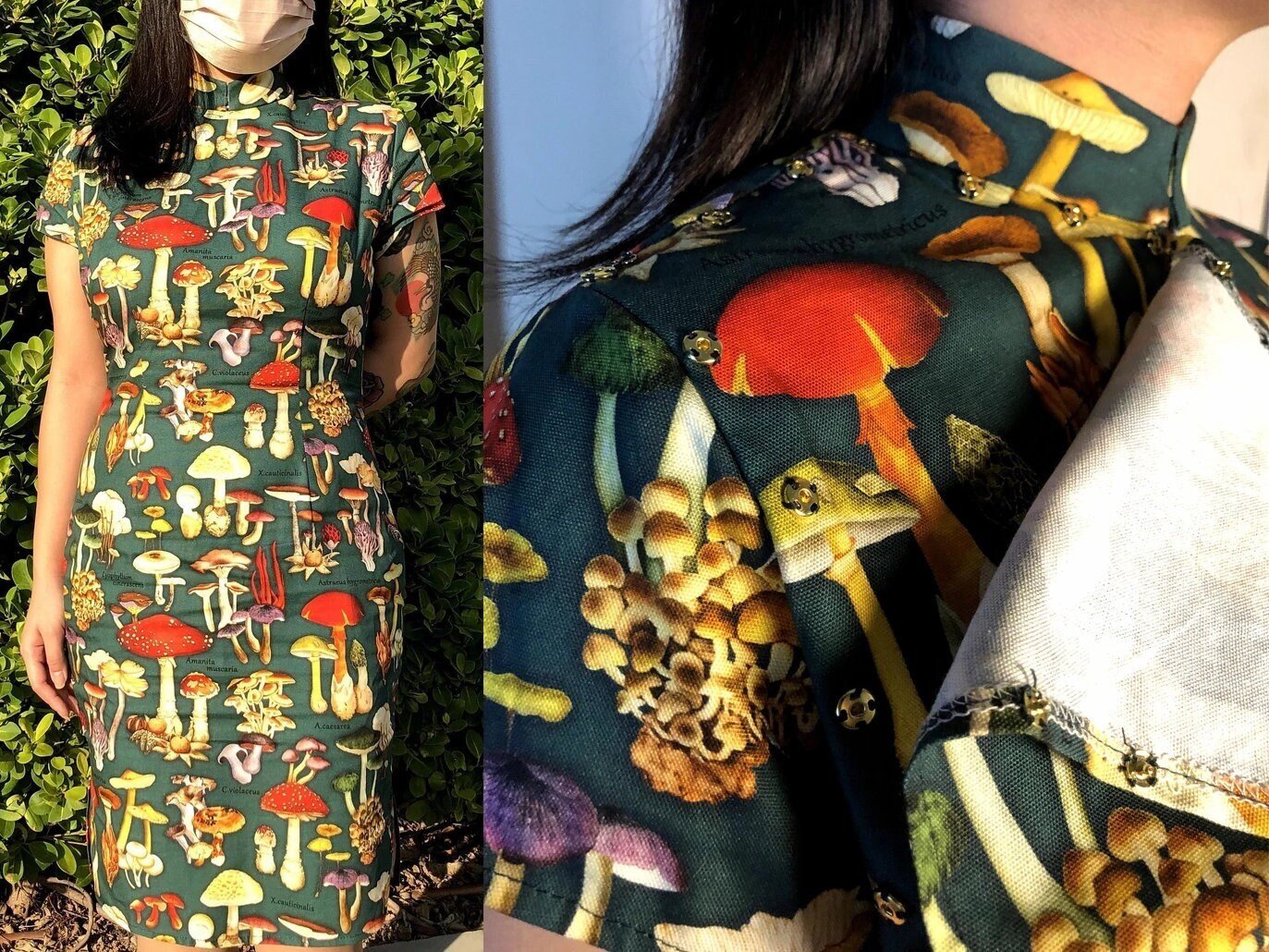 🍄 Mushroom Garden Cheongsam - 企直啲 Stand Tall D