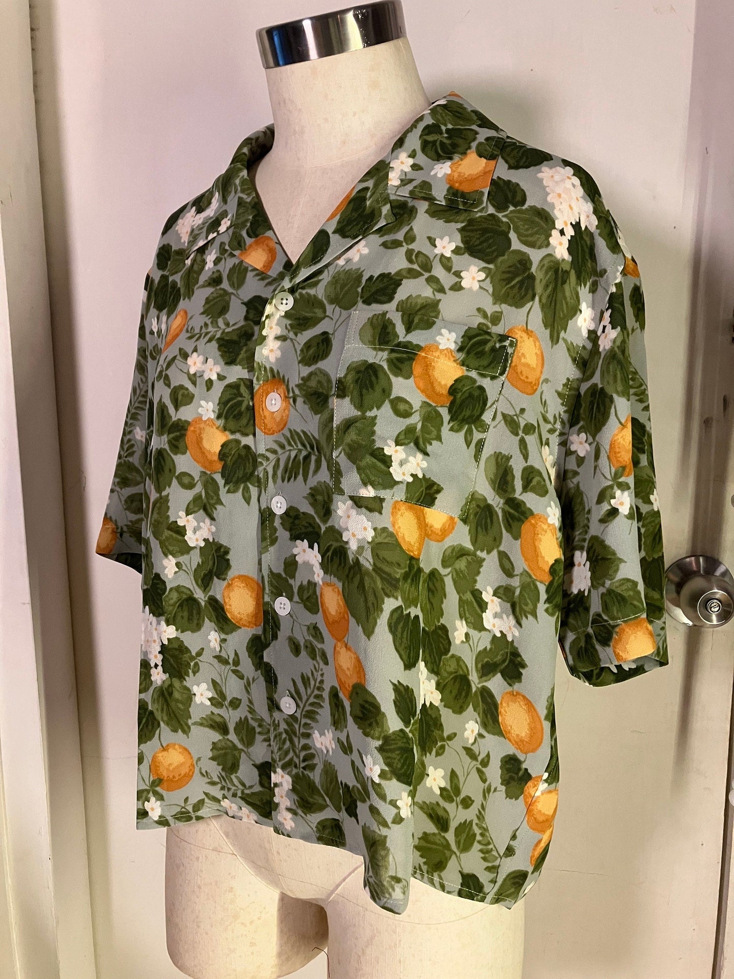 🍊Orange Peach Aloha Shirt - 企直啲 Stand Tall D