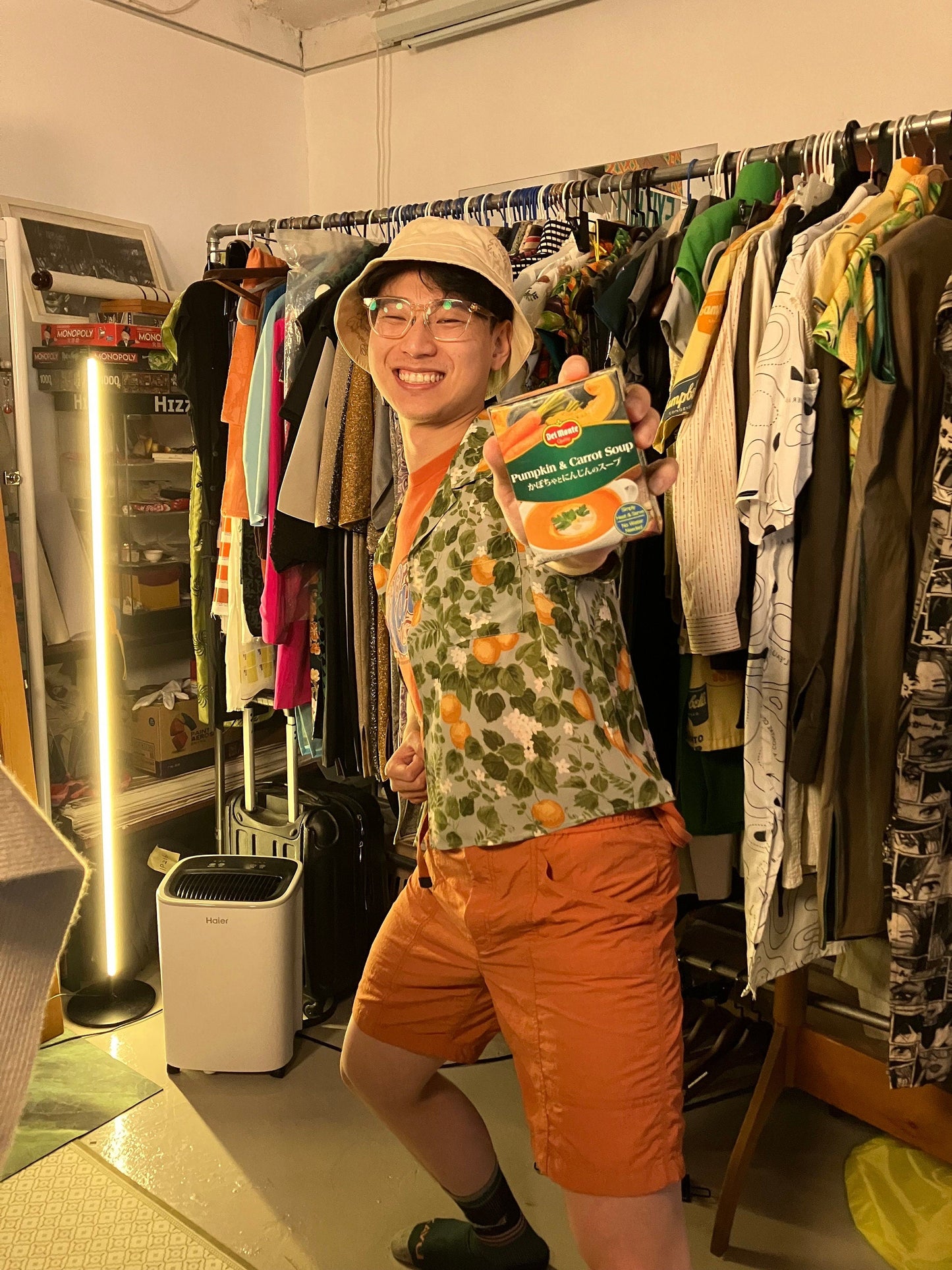 🍊Orange Peach Aloha Shirt - 企直啲 Stand Tall D