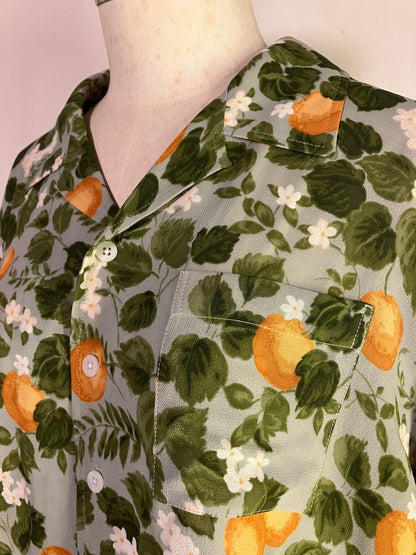 🍊Orange Peach Aloha Shirt - 企直啲 Stand Tall D