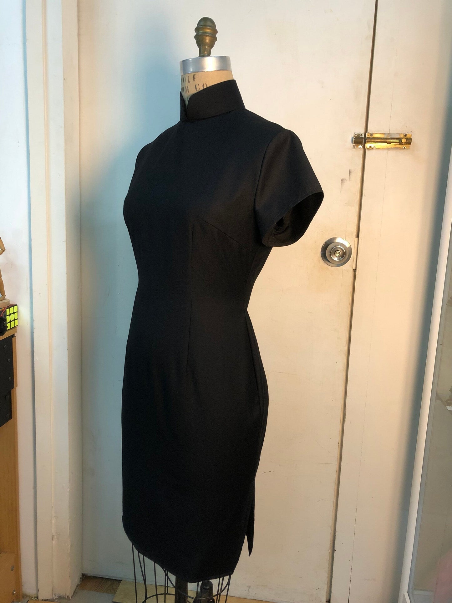 ♥ Silk Wool Little Black Cheongsam - 企直啲 Stand Tall D