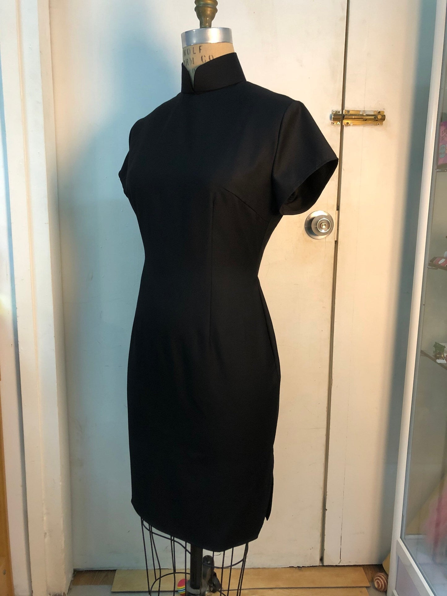 ♥ Silk Wool Little Black Cheongsam - 企直啲 Stand Tall D