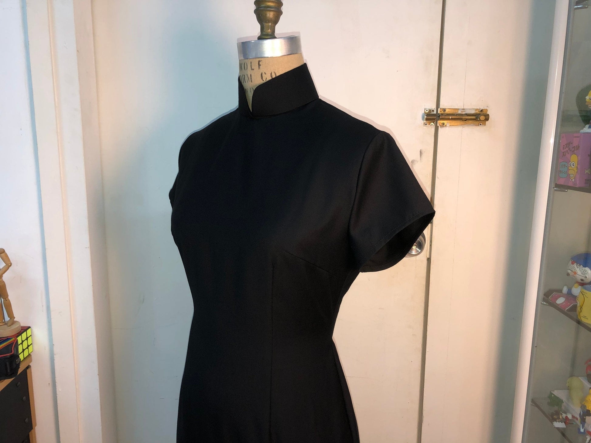 ♥ Silk Wool Little Black Cheongsam - 企直啲 Stand Tall D