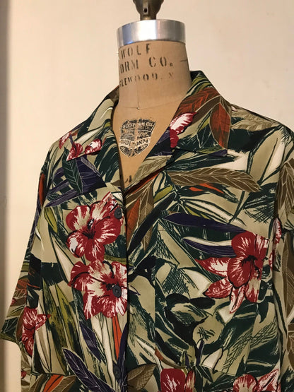 🌴 Tropical Floral Aloha Shirt - 企直啲 Stand Tall D